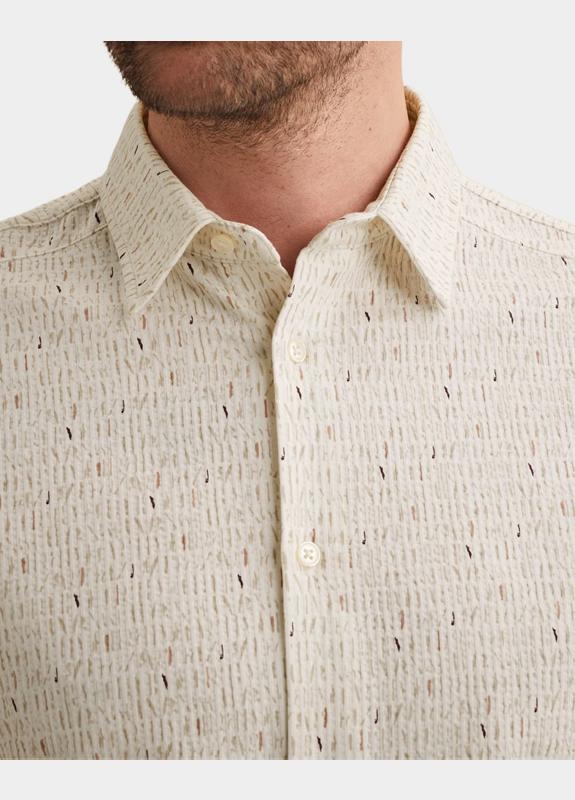 Vanguard Casual hemd korte mouw Wit Short Sleeve Shirt Print on S VSIS2604266/7004