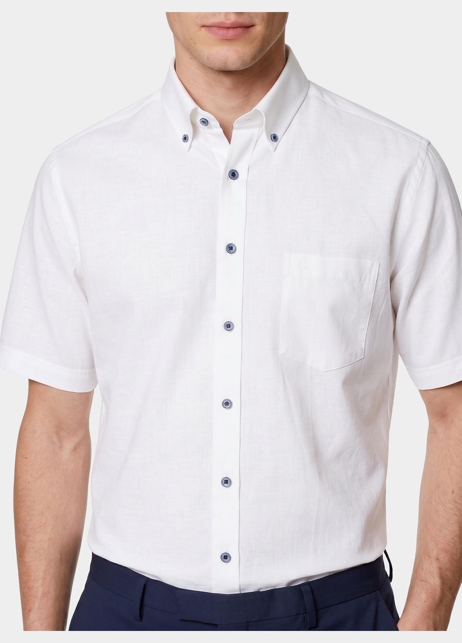 Casamoda overhemd korte mouw heren Wit B.D. Casual Short 1/ Arm 954457100/000