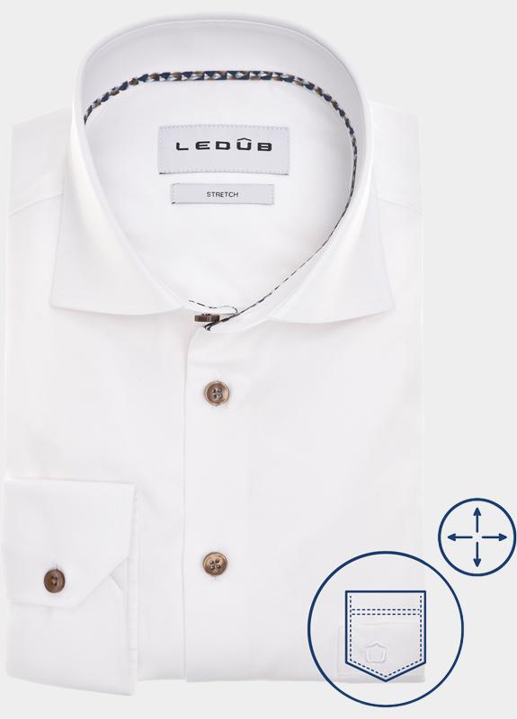 Ledub Business hemd lange mouw Wit  0143111/910-196-000