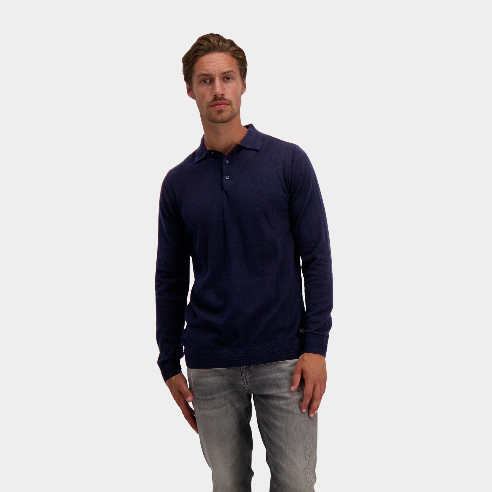 Cars Jeans Polo lange mouw Blauw Cyro 69246/12 Cars Jeans Polo lange mouw Blauw Cyro 69246/12