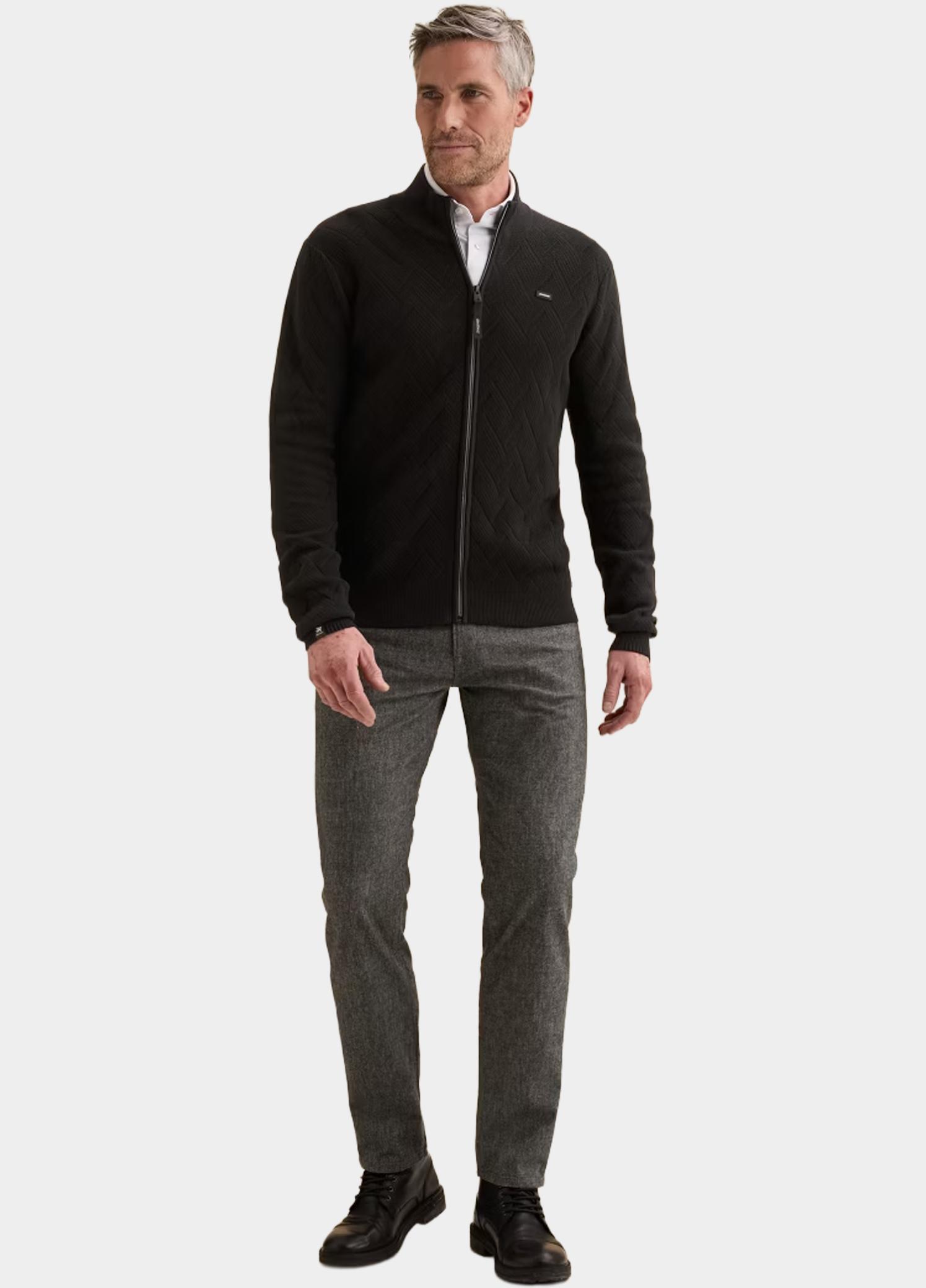 Vanguard Vest heren Zwart Zip jacket cotton deluxe VKC2609372/9141