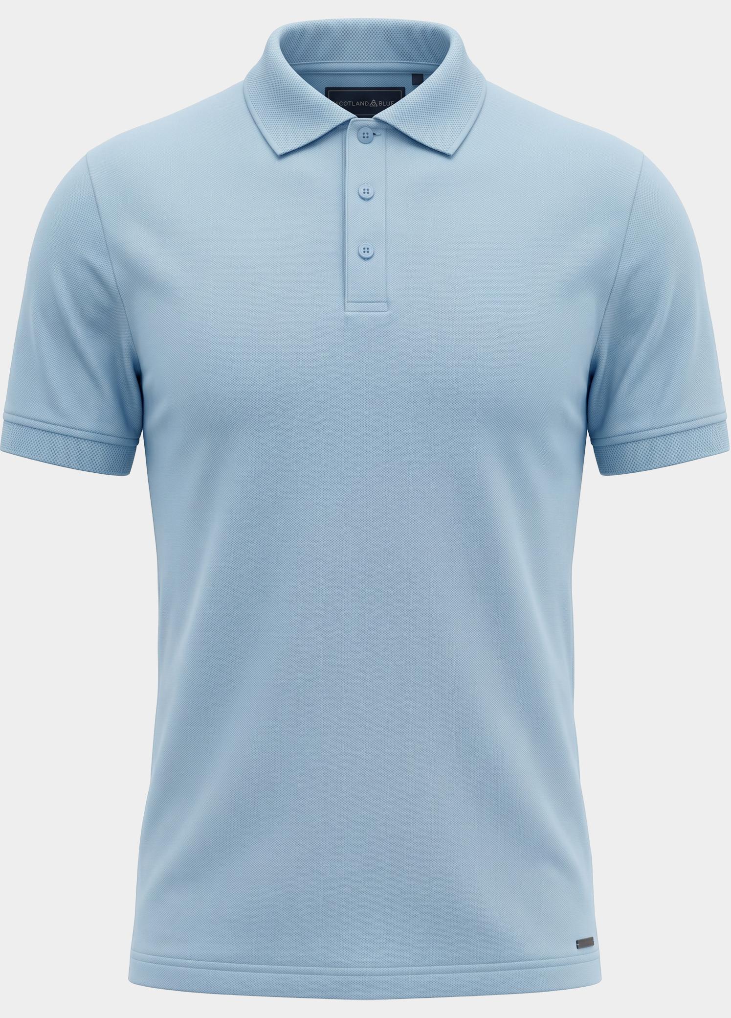 Scotland Blue Polo heren Blauw Boris Polo SPE25108BO40SB/210 light blue
