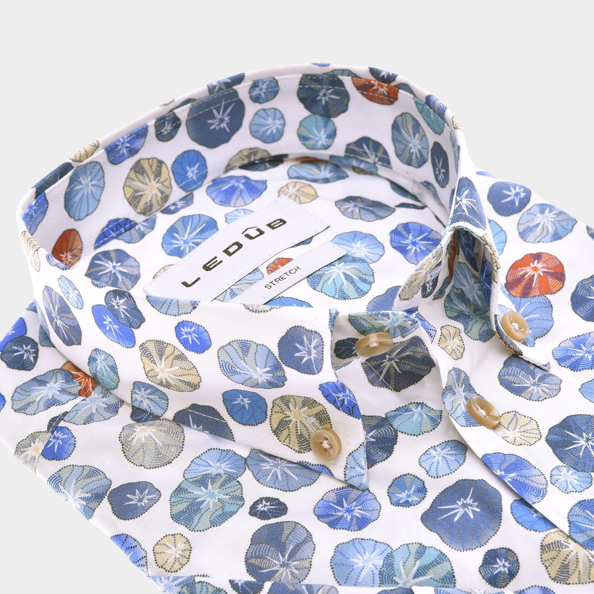 Ledub Business hemd korte mouw Blauw  0142986/150-000-000