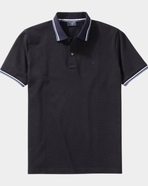 Olymp Polo korte mouw Zwart Polo PiquÃ© solid 541152/68