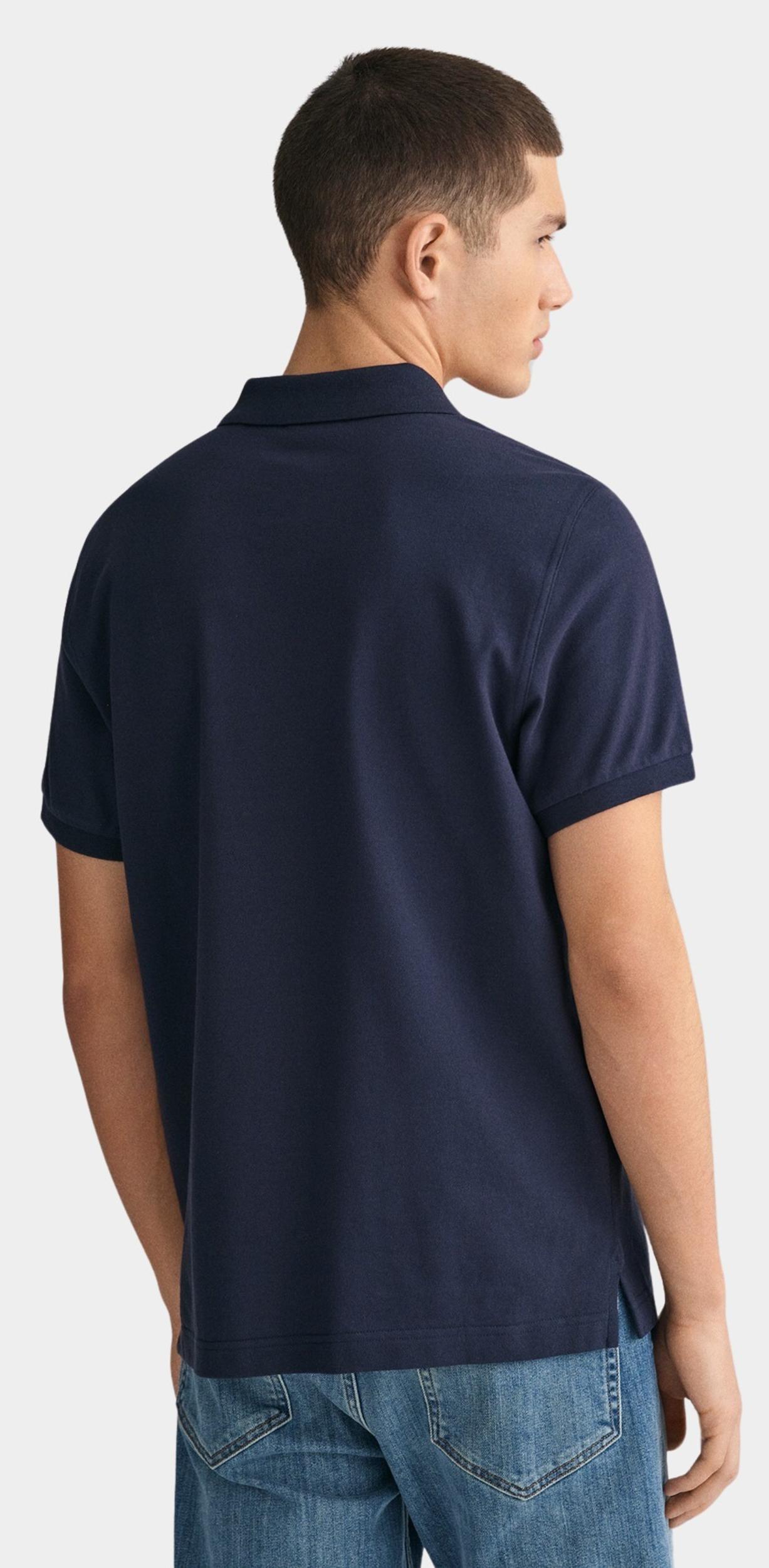 Gant Polo korte mouw Blauw Shield SS Pique Polo 2210/433