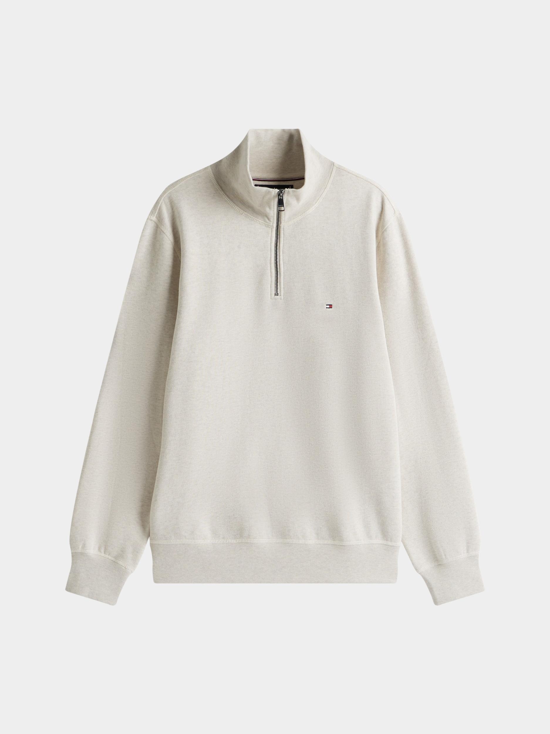 Tommy Hilfiger Half Zip Beige ESSENTIAL FLEECE 1/4 ZIP MW0MW37233/HGF