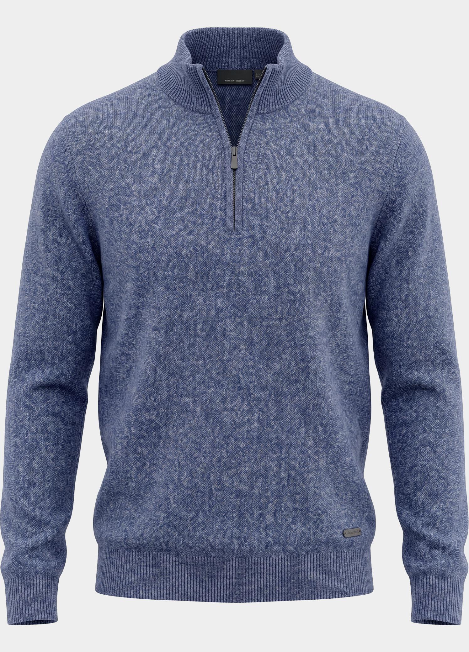Scotland Blue Half Zip Blauw Whitaker Halfzip Pullover SPE26305WH22SB/4001