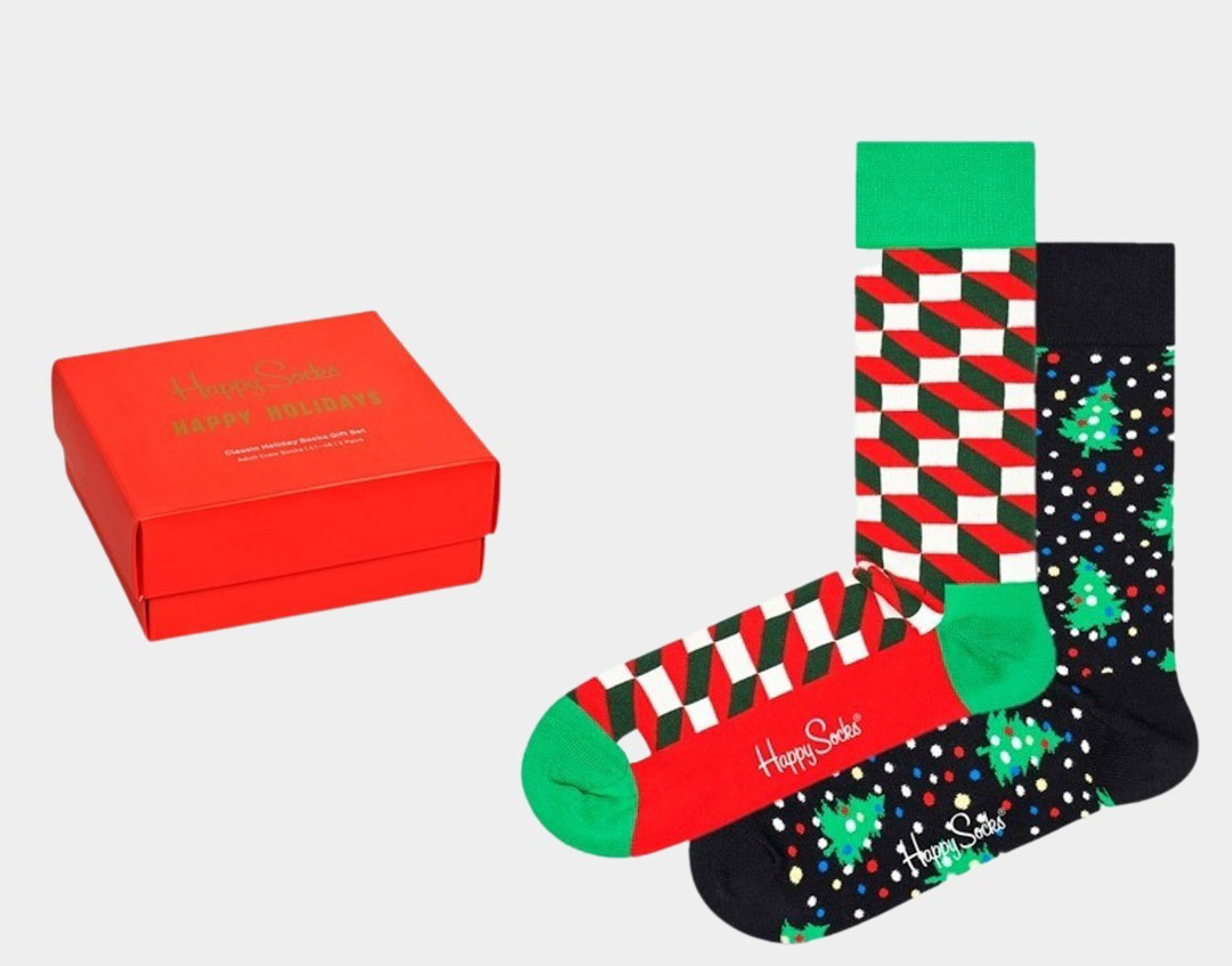Happy Socks Sokken Groen 2-pack Holiday XMAS02/0100