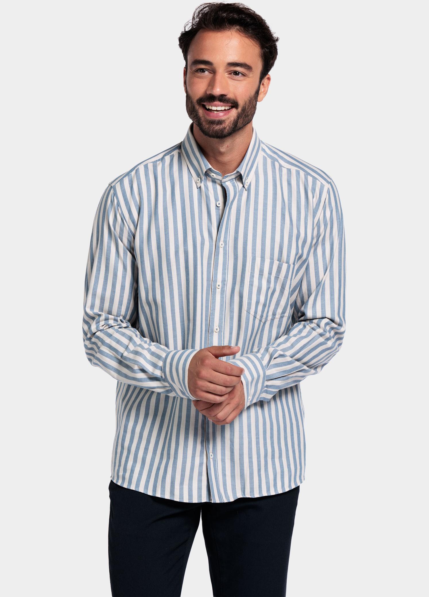 Giordano Overhemd heren Blauw Brando long sleeve button dow 527110/65