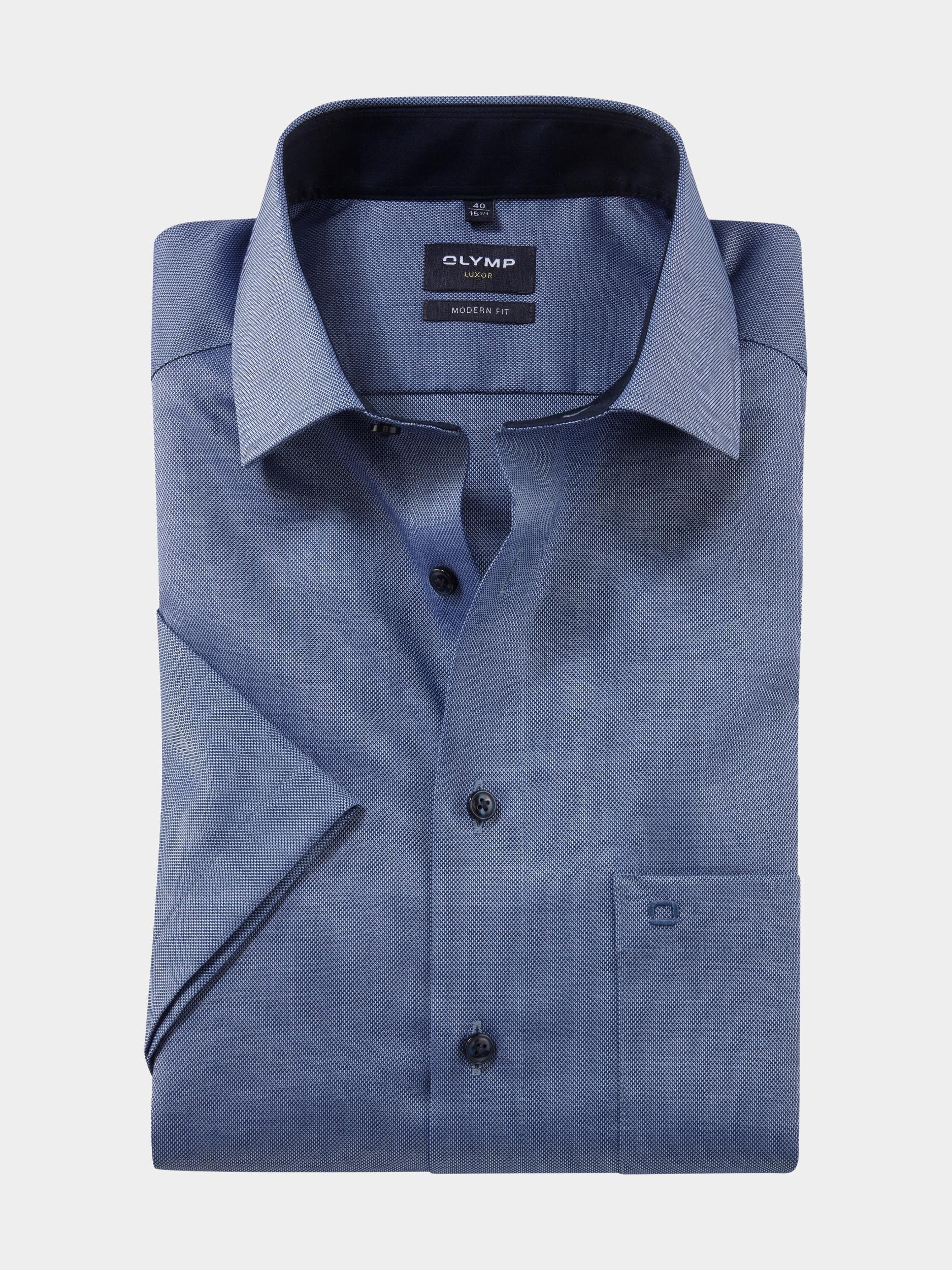 Olymp Business hemd korte mouw Blauw 0400/12 Hemden 040012/18