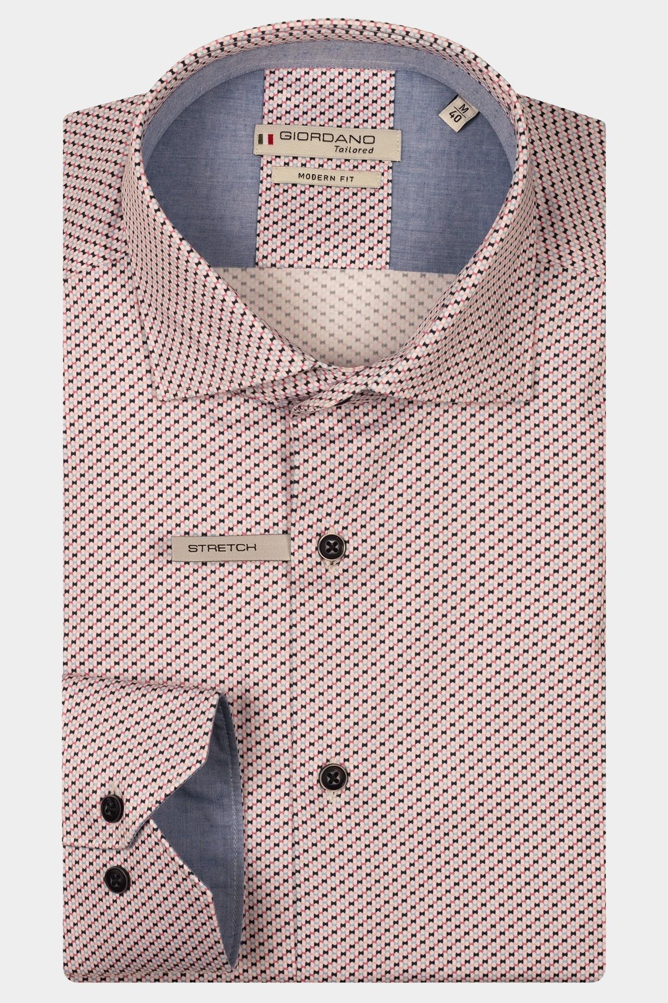 Giordano Casual hemd lange mouw Paars Maggiore long sleeve semi cut 517825/40