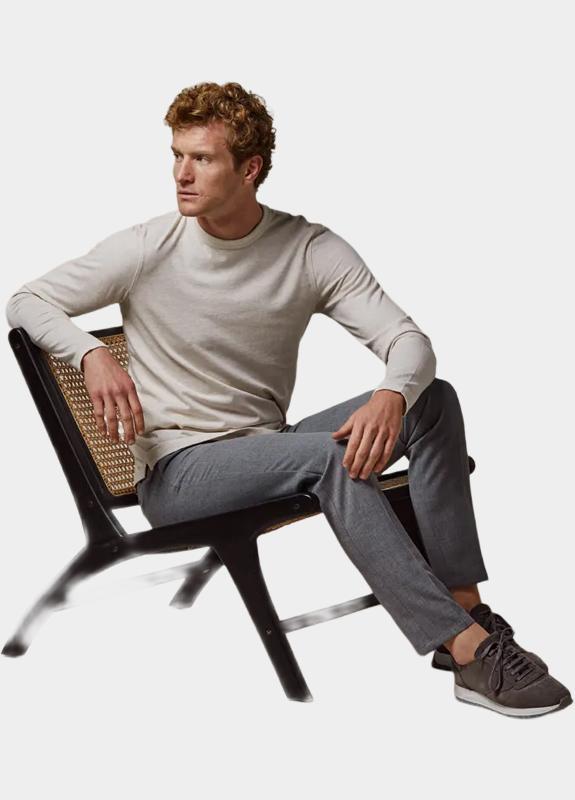 Profuomo T-shirt lange mouw Beige  PP2T00002/A