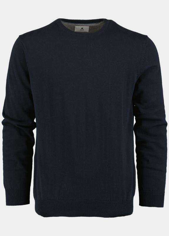 Bos Pullover Blauw Ronde hals 100% katoen 528200CCT-13/60