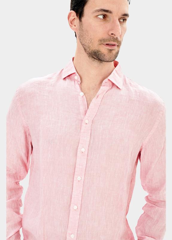 Blue Coast Overhemd heren Roze 100% linnen, regular fit 118L/0020