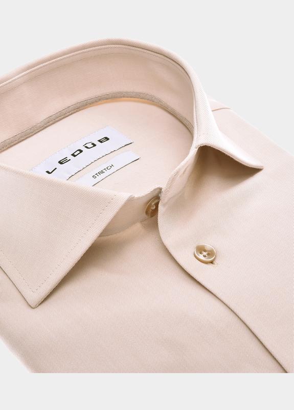 Ledub Overhemd extra lange mouw Bruin  0143041/620-630-000