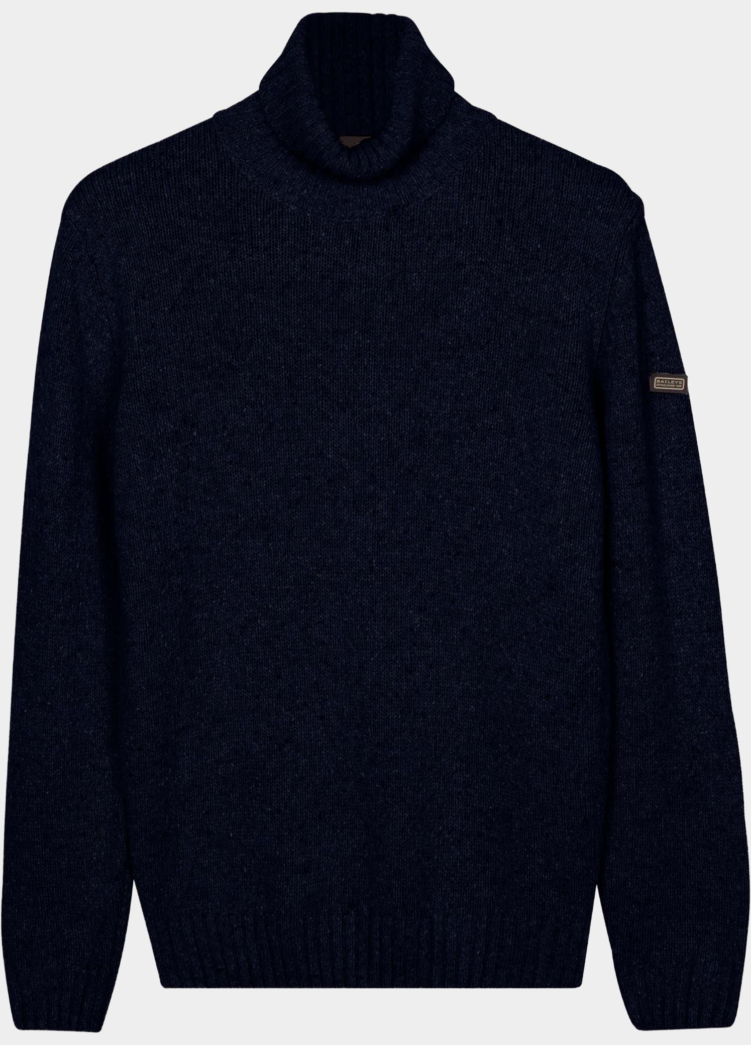Baileys Coltrui heren Blauw High Neck Pullover  Single kn 628503/607