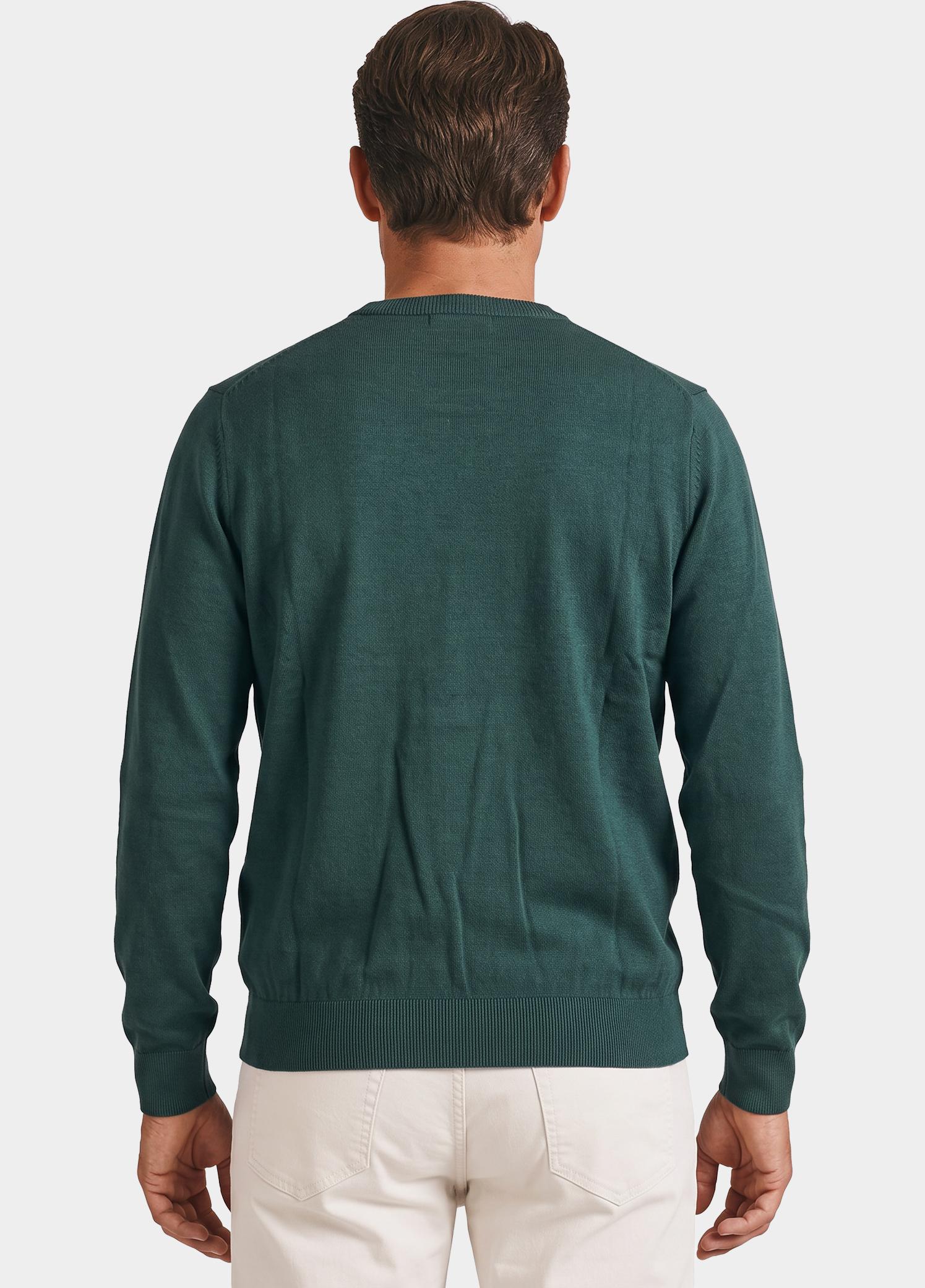 Bos Pullover heren Groen O-hals 262/8142 - D.Green