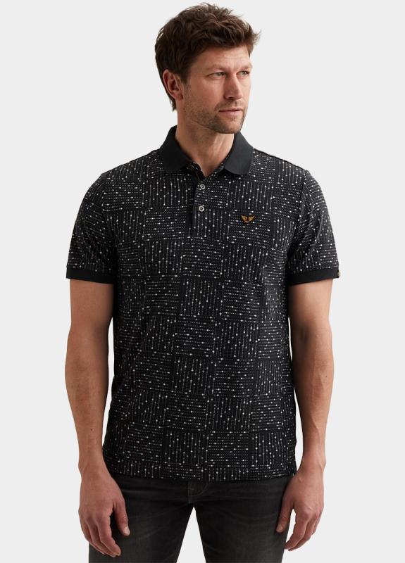 PME Legend Polo korte mouw Blauw Short sleeve polo printed fin PPSS2605859/5282
