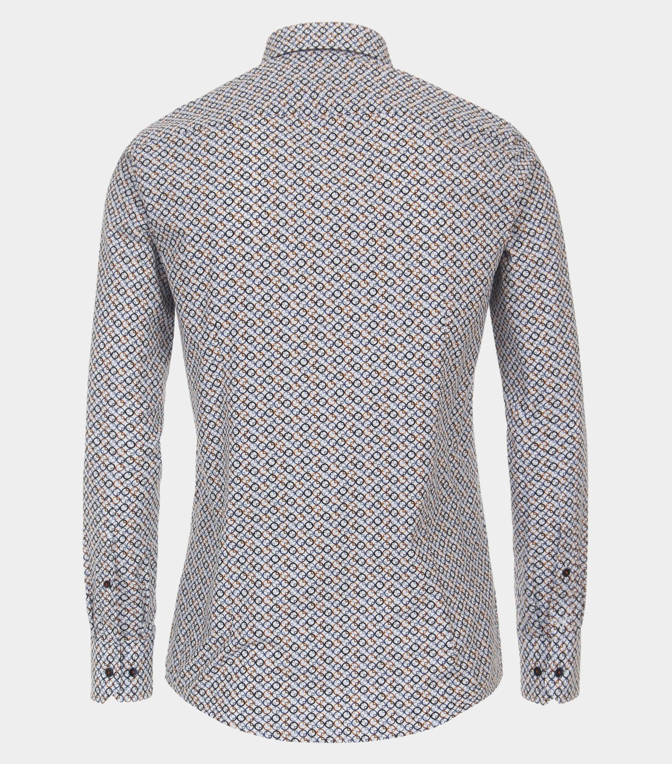 Venti Business hemd lange mouw Blauw Kent Modern Fit 134121400/100