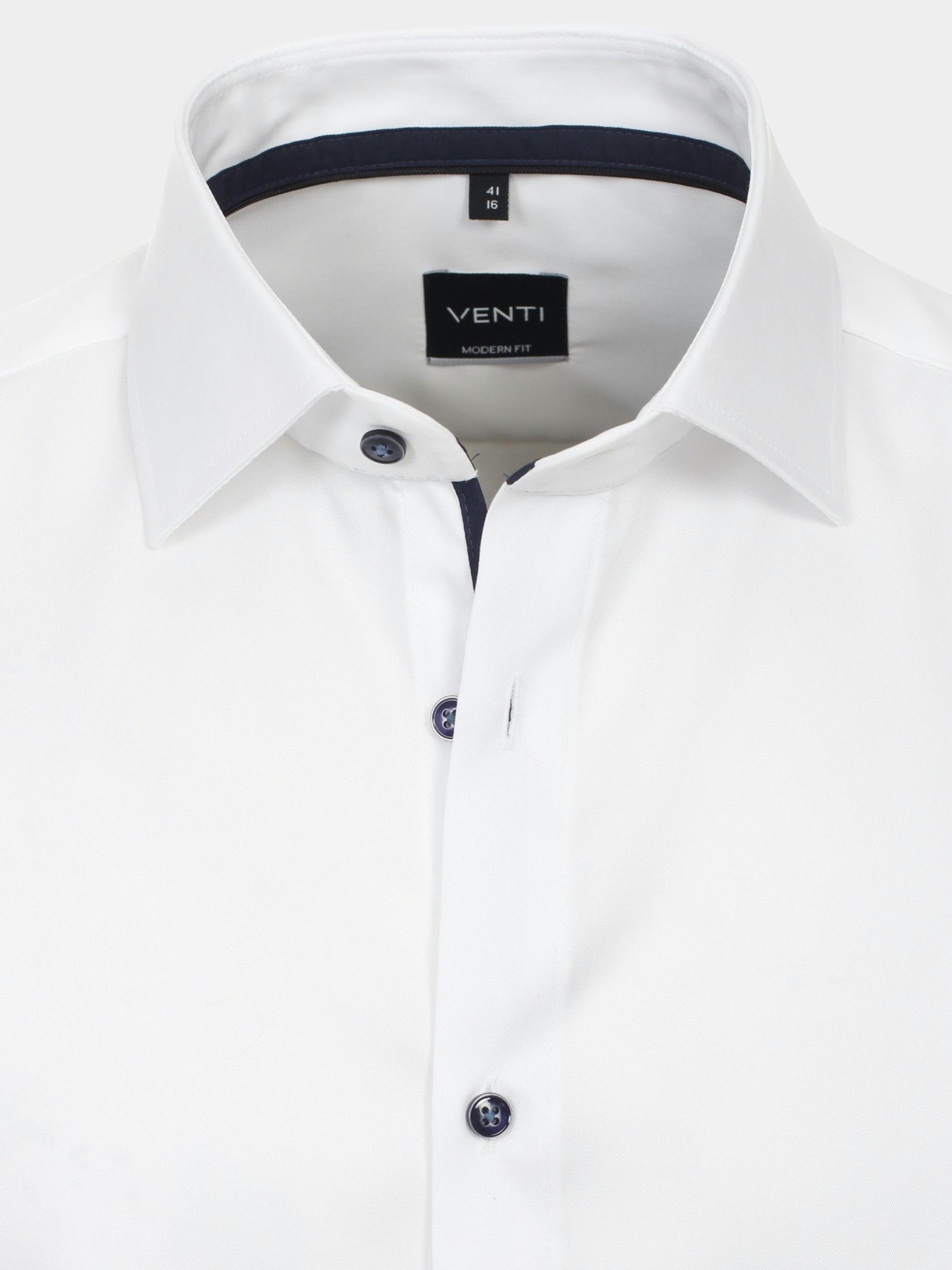 Venti Business hemd lange mouw Wit Kent Modern Fit 134023600/000