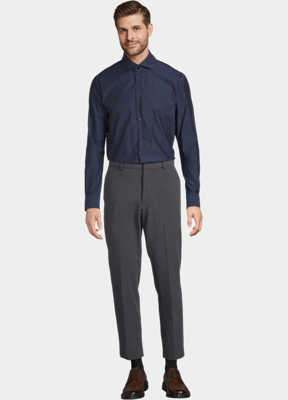 Michaelis Business hemd lange mouw Blauw  PMVH30001/B