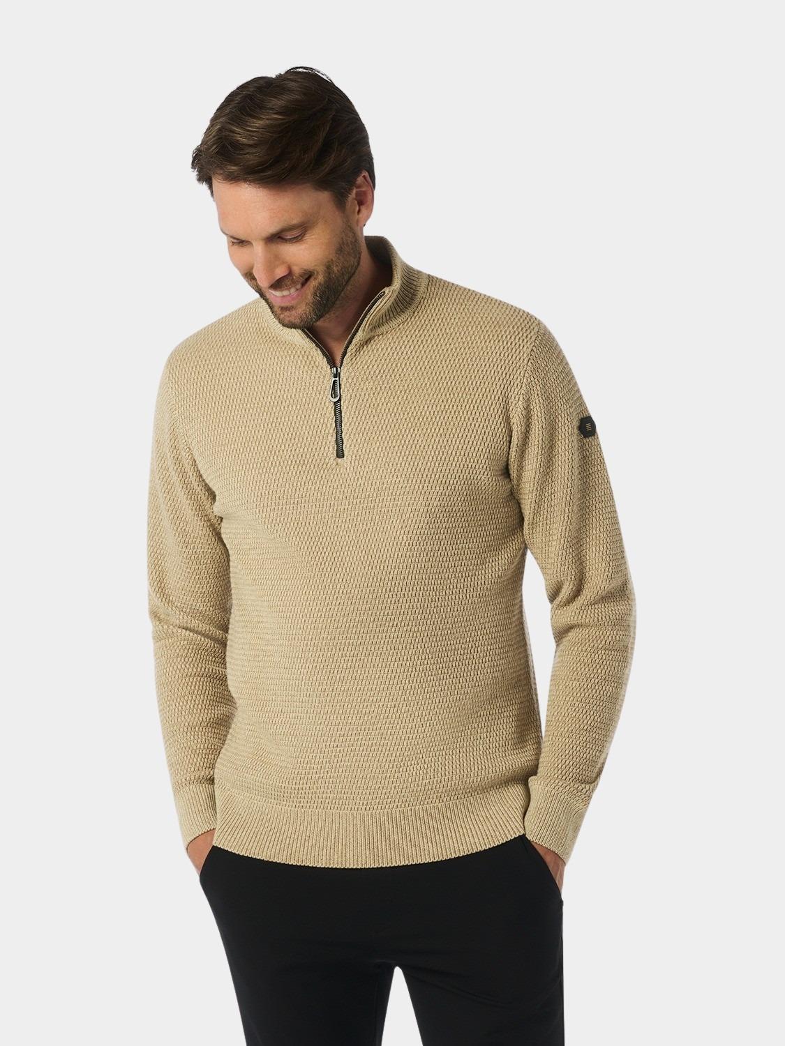 No Excess Pullover Grijs Pullover Half Zipper 2 Colour 25230904/122