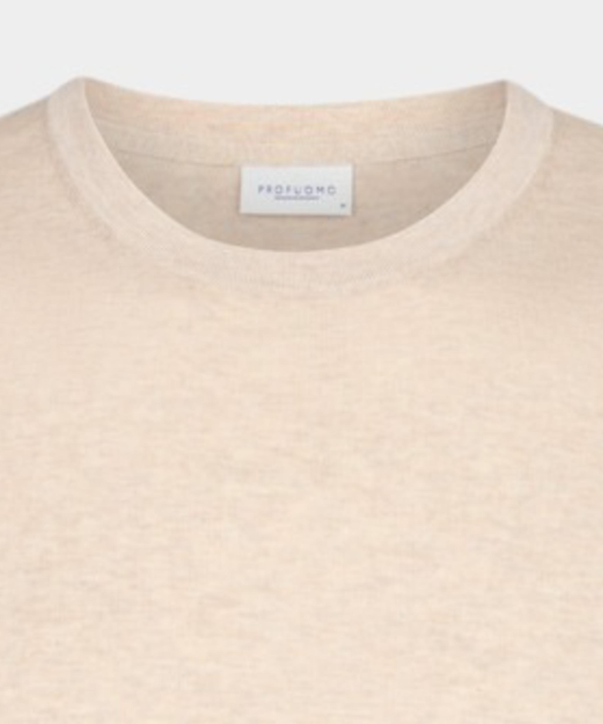 Profuomo knitted T-shirt korte mouw Beige  PPWT10005C/F