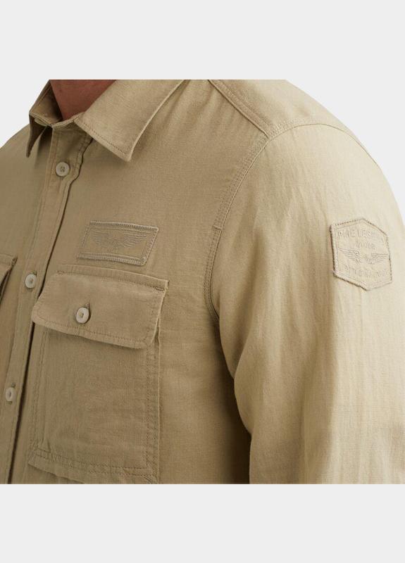 PME Legend Casual hemd korte mouw Groen Short Sleeve Shirt Mattweave PSIS2604214/6123