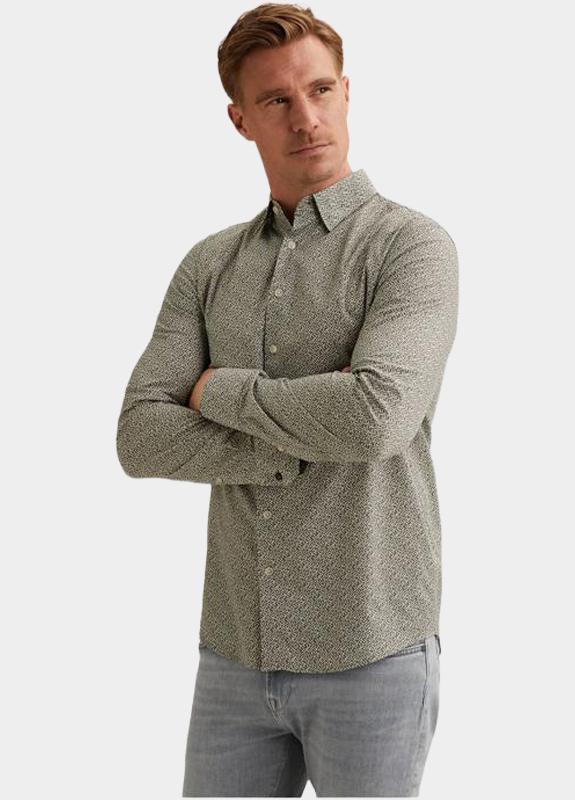Vanguard Casual hemd lange mouw Groen LONG SLEEVE SHIRT Print on Po VSI2603221/6495