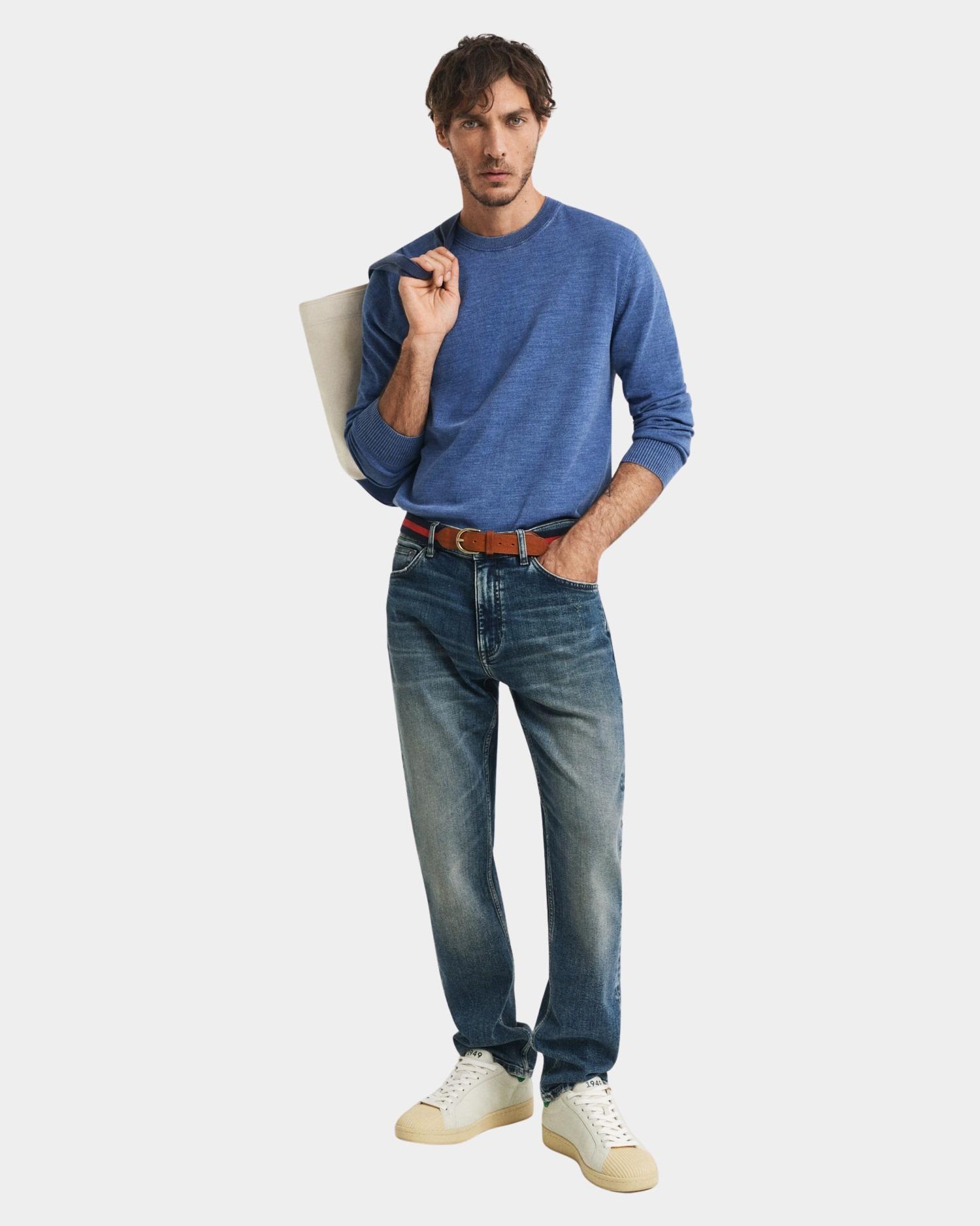 Gant Pullover Blauw SUNFADED C-NECK 8050244/423