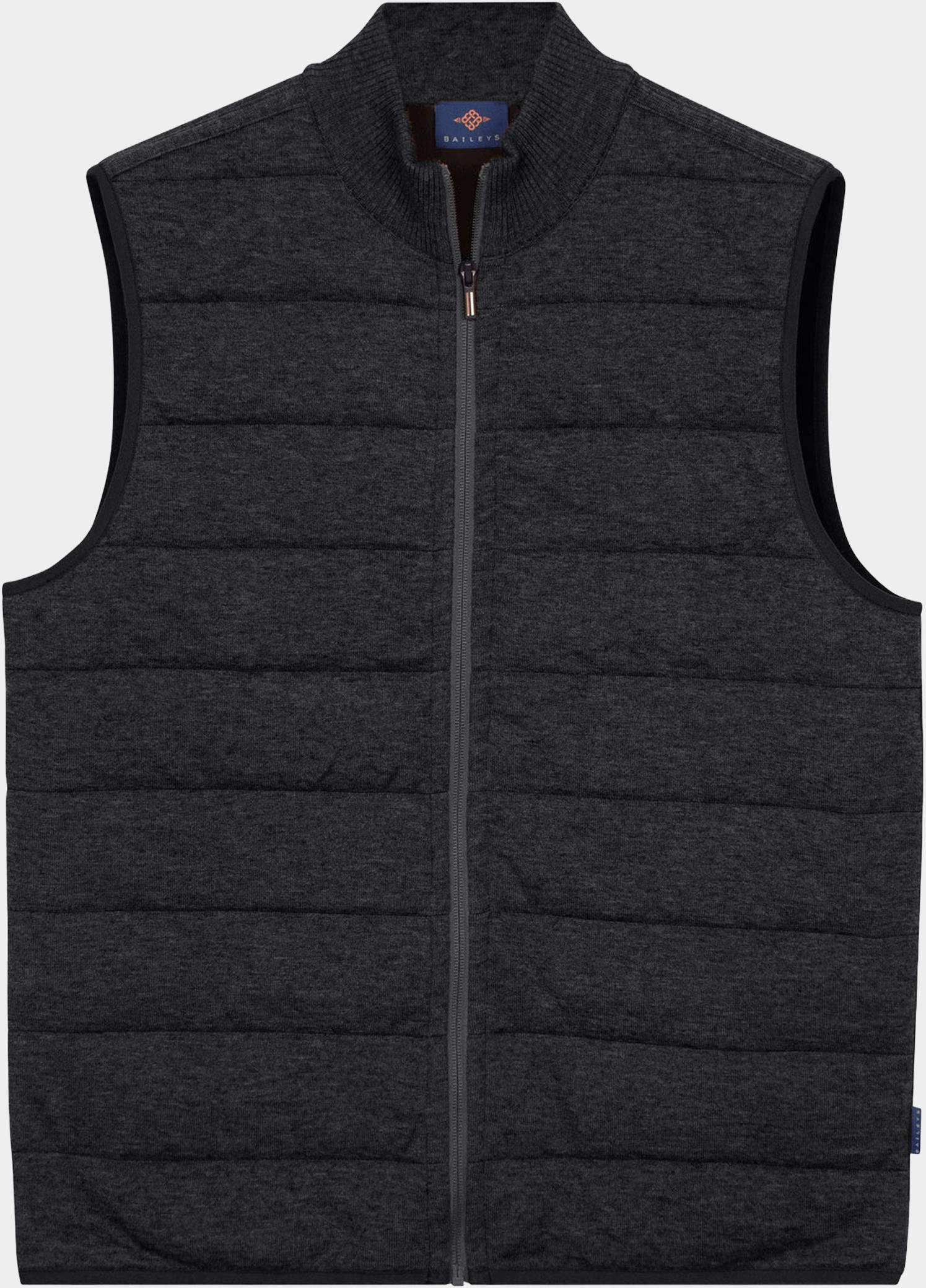 Baileys Bodywarmer heren Grijs Cardigan Zip- Lined - Sleevel 628094/935