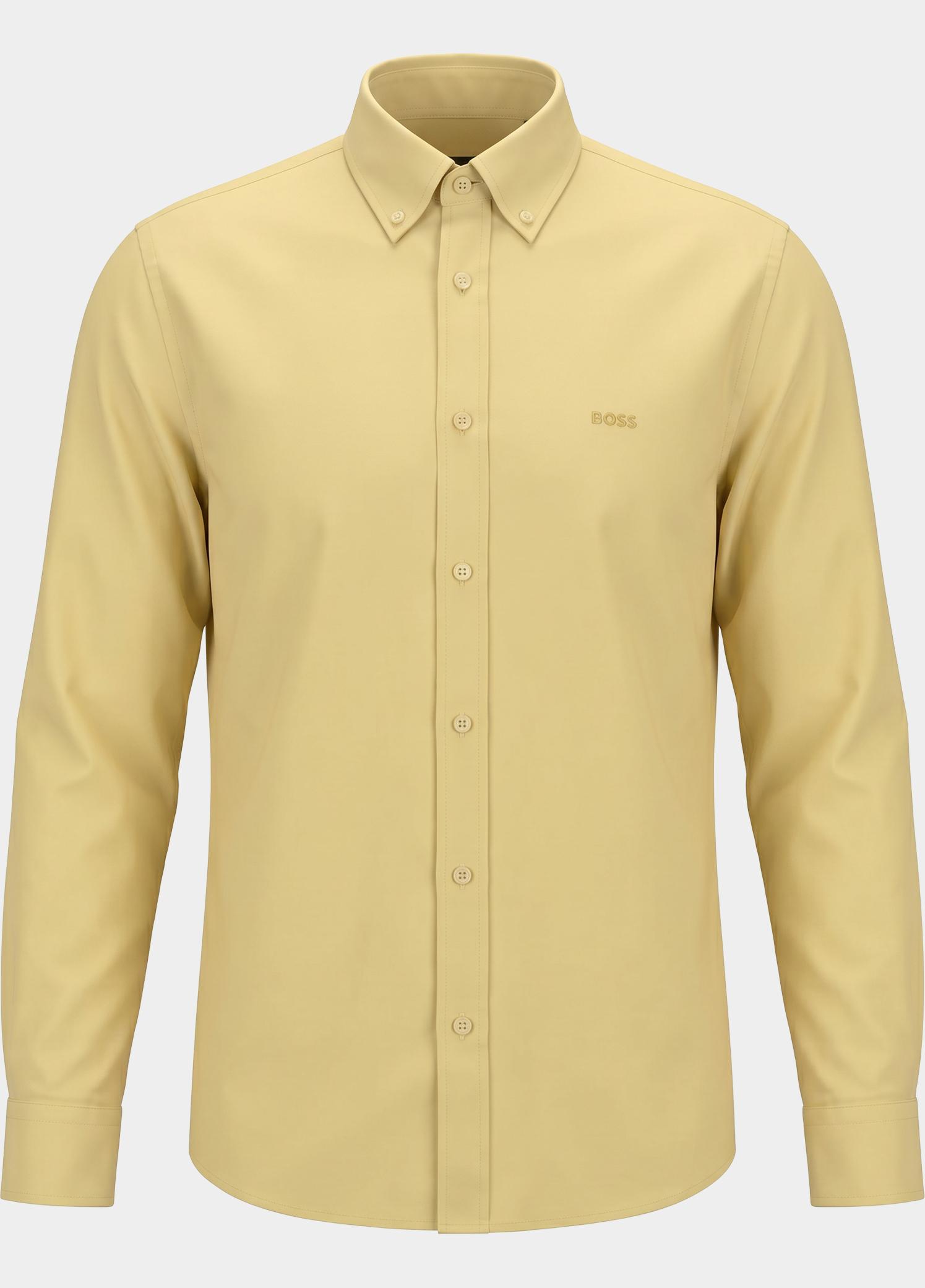 BOSS Orange Overhemd heren Geel Rickert_M 10260292 01 50519707/721