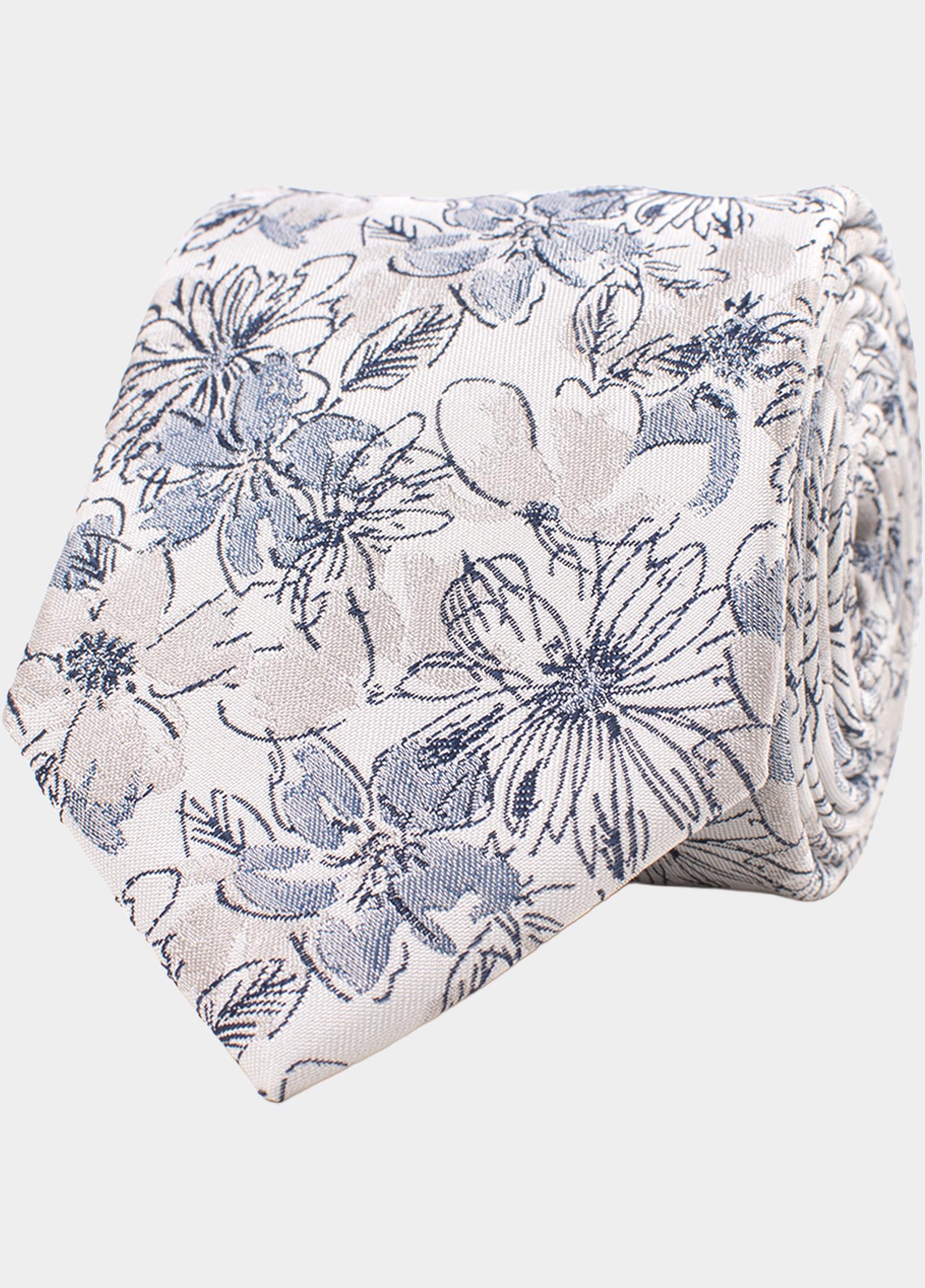 Tresanti Stropdas Blauw GENUINO with watercolor flower TRTIKA469/800