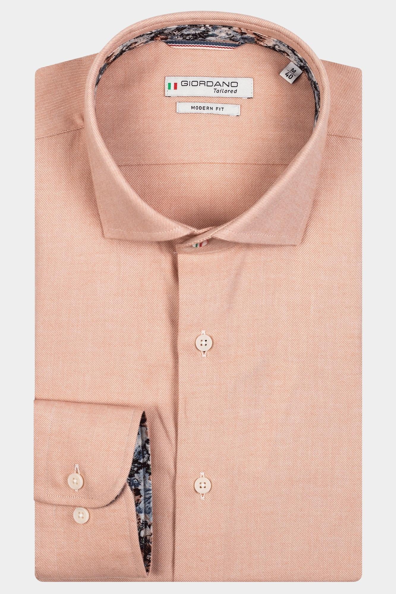 Giordano Casual hemd lange mouw Roze Row, LS Cutaway Soft Twill 327807/31