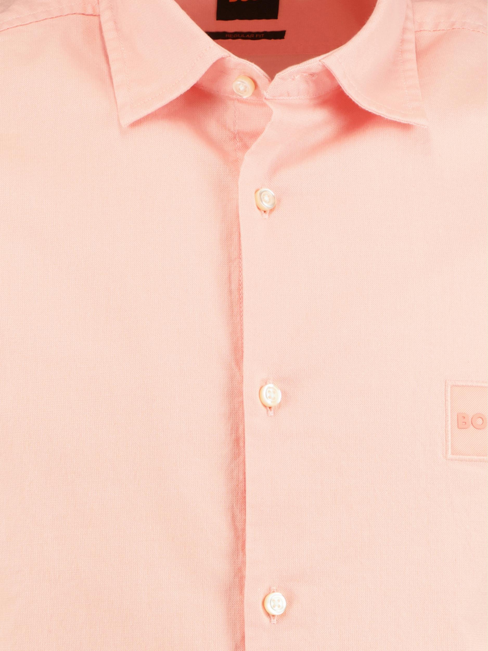 BOSS Orange Casual hemd korte mouw Roze Rash_1 10239180 01 50468269/630