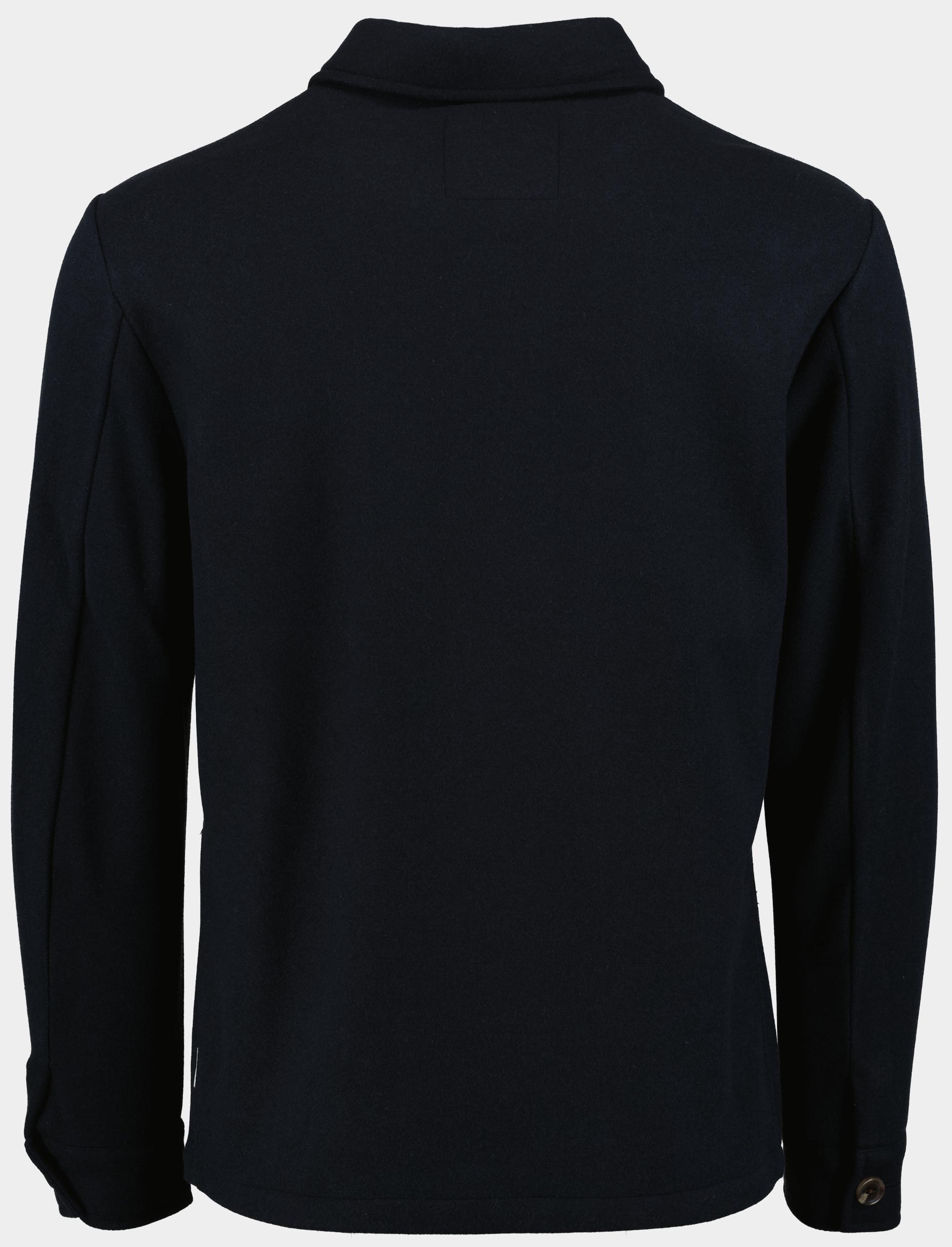 Supply & Co. Overshirt Blauw Curt Woolen Shirtjacket With 24314CU08/290 navy