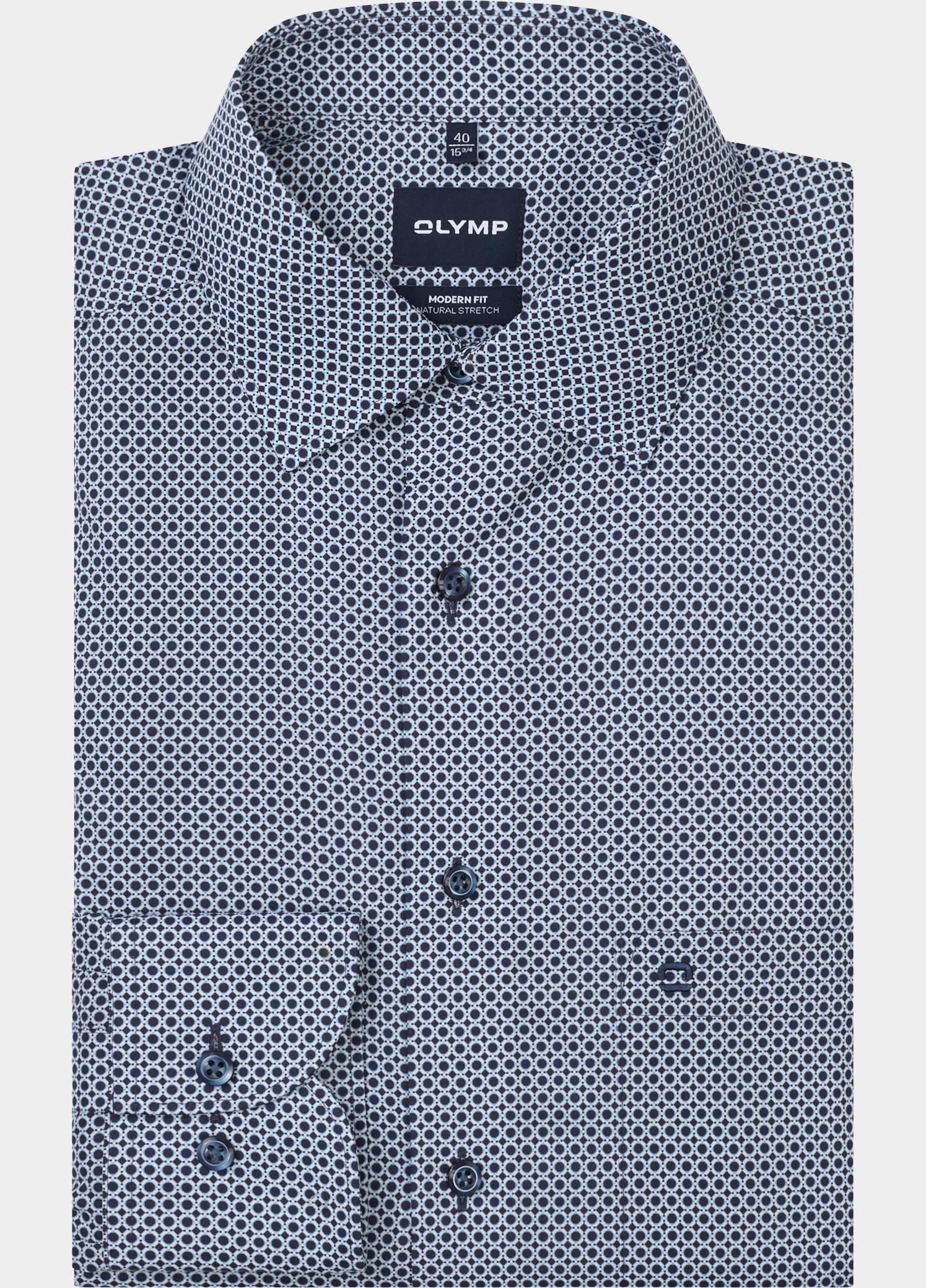 Olymp Zakelijk overhemd heren Blauw Luxor mf D.2122 136224/18