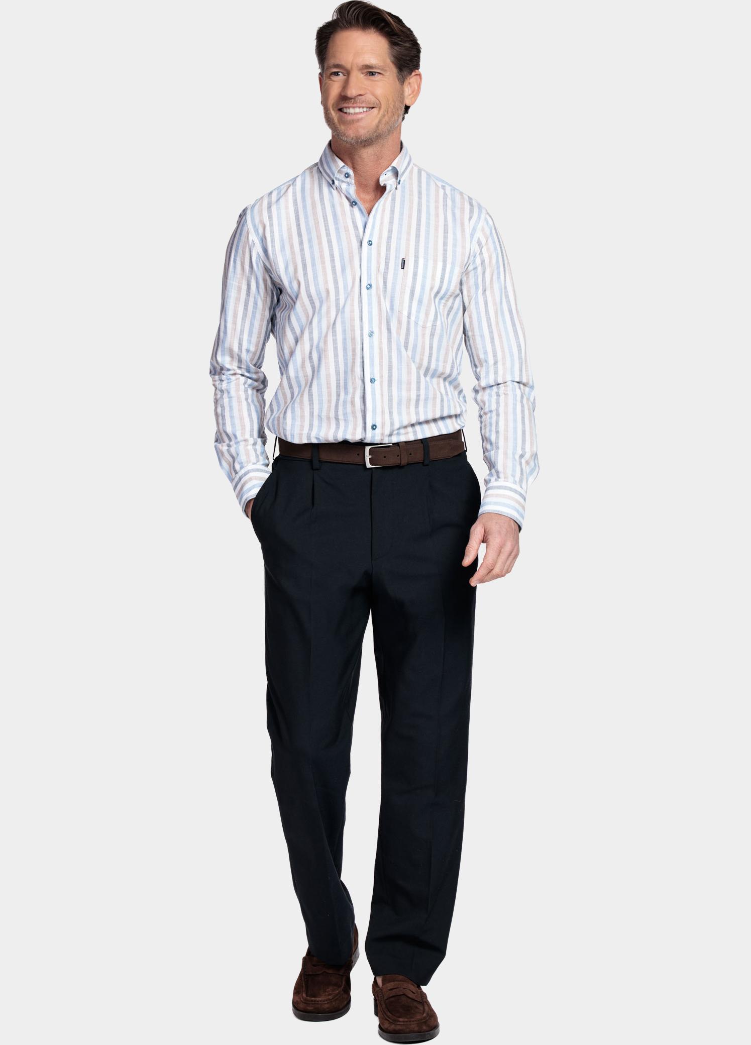 Giordano Overhemd heren Blauw Ivy Long Sleeve Button Down F 617140/61