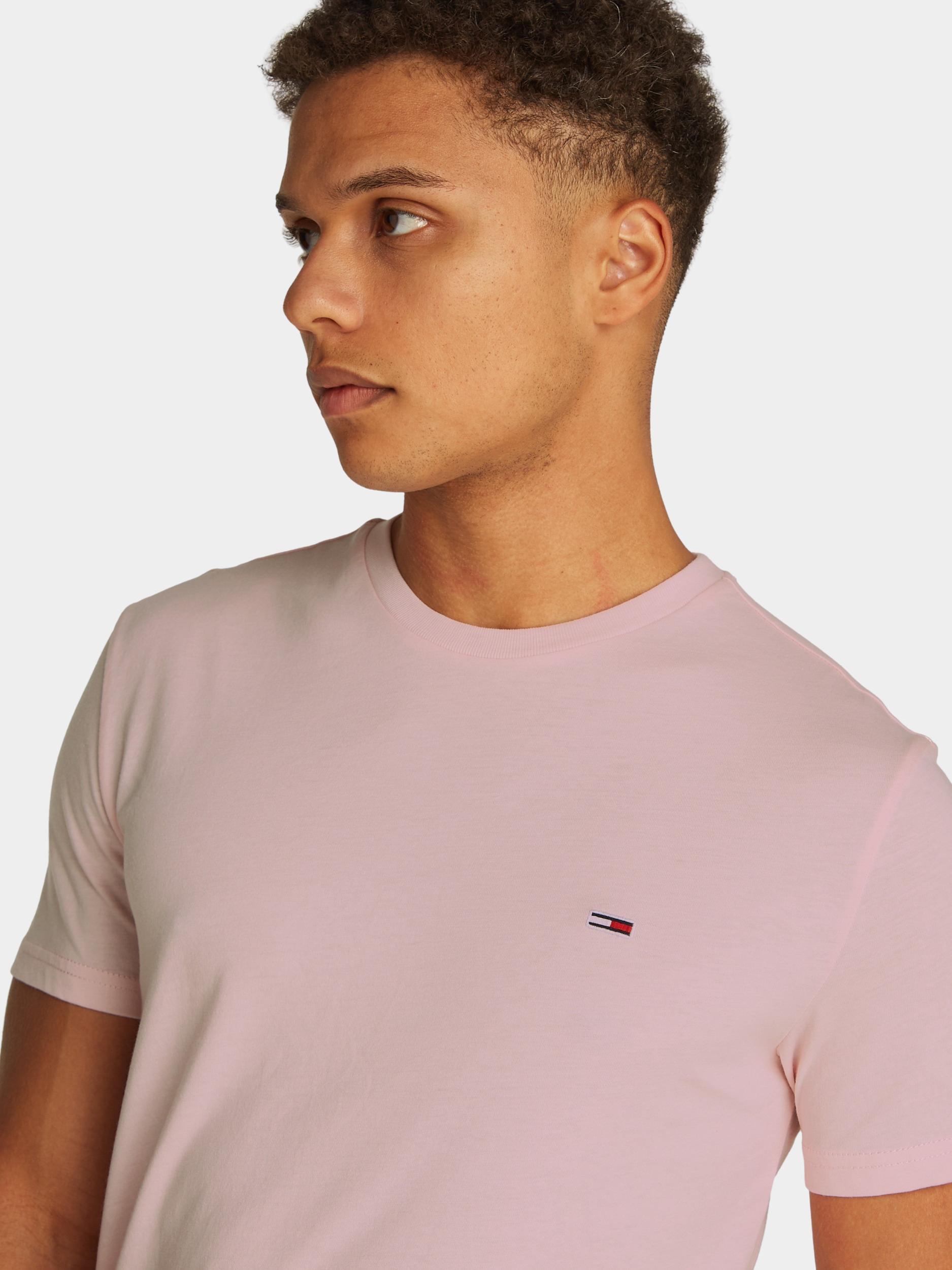 Tommy Jeans T-shirt korte mouw Roze TJM XSLIM JASPE HTR TEE EXT DM0DM20363/TH3