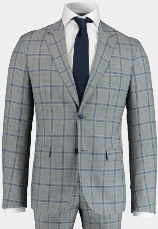Scotland Blue Kostuum Grijs D8 Milano Slim Fit Kostuum 191028TO05SB/940 grey