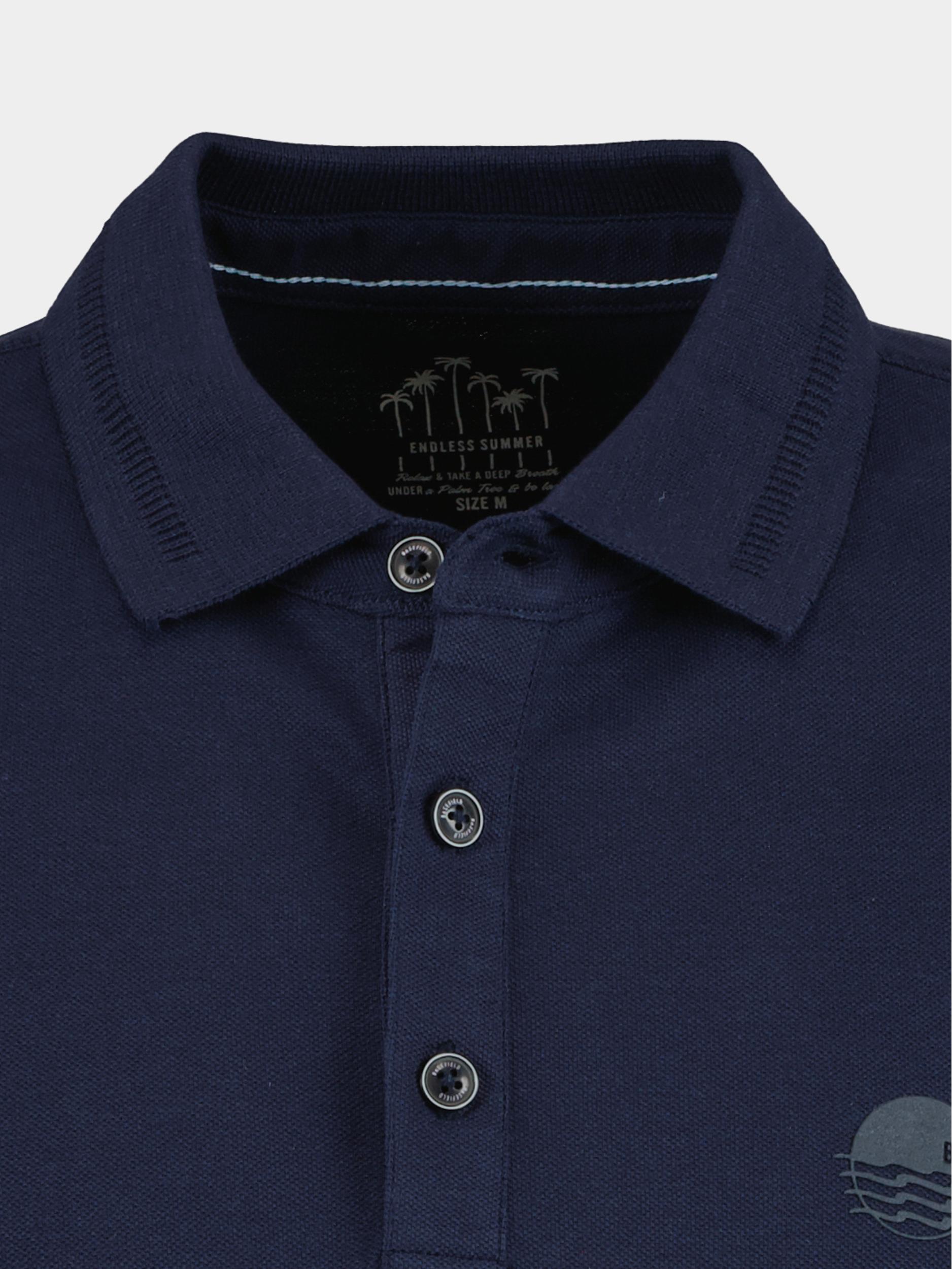 Basefield Polo korte mouw Blauw Polo Shirt 1/2 Arm 219017704/606