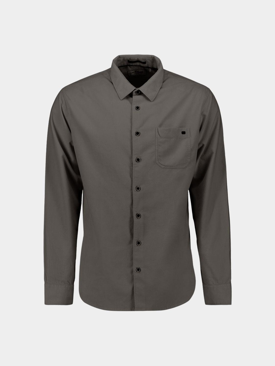 No Excess Casual hemd lange mouw Beige Shirt Solid Fine Herringbone 29430843/118