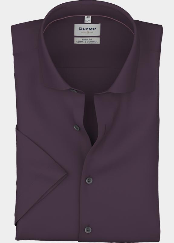 Olymp Zakelijk hemd korte mouw Paars Level 5 073412/98