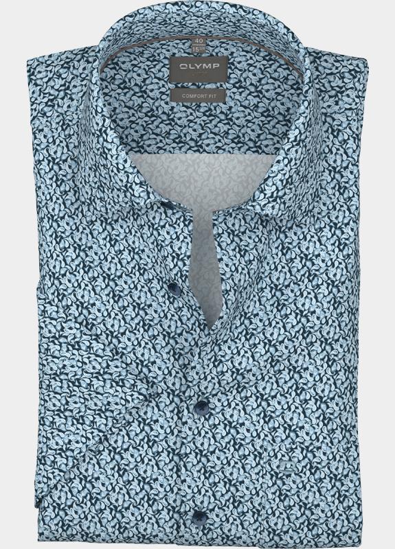 Olymp Zakelijk hemd korte mouw Blauw Luxor 108212/18