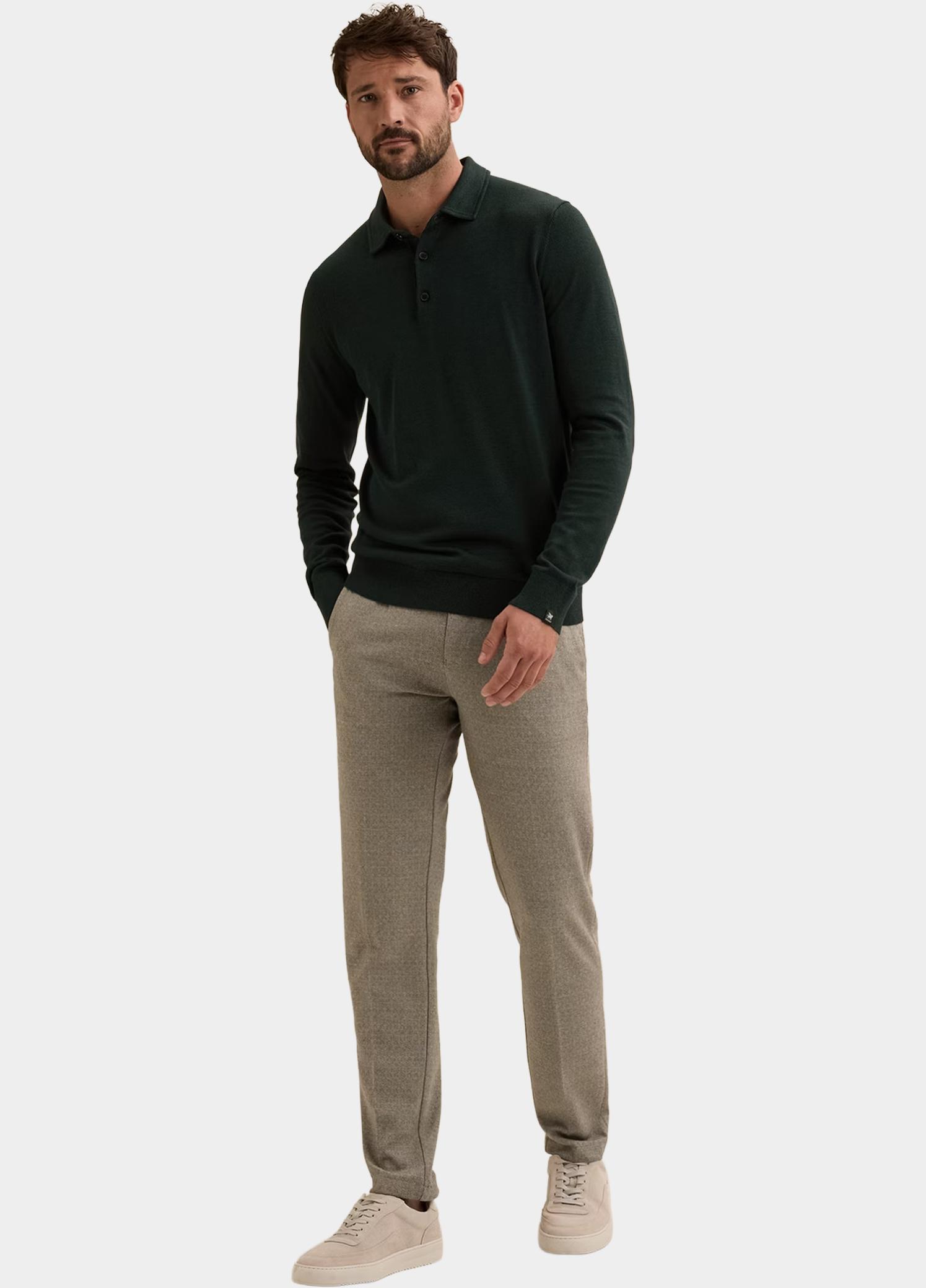 Vanguard Polo lange mouwen heren Groen Long sleeve polo cotton modal VKW2609321/6520