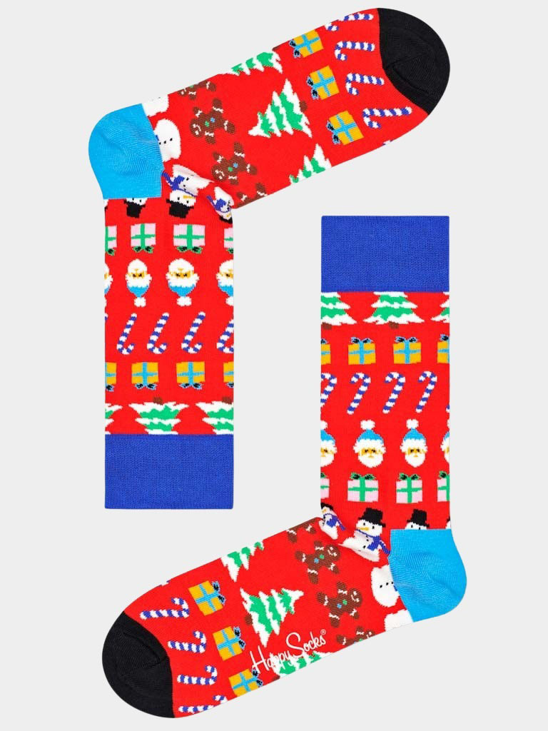 Happy Socks Sokken Rood All I want For Christmas sokke ALL01/4300