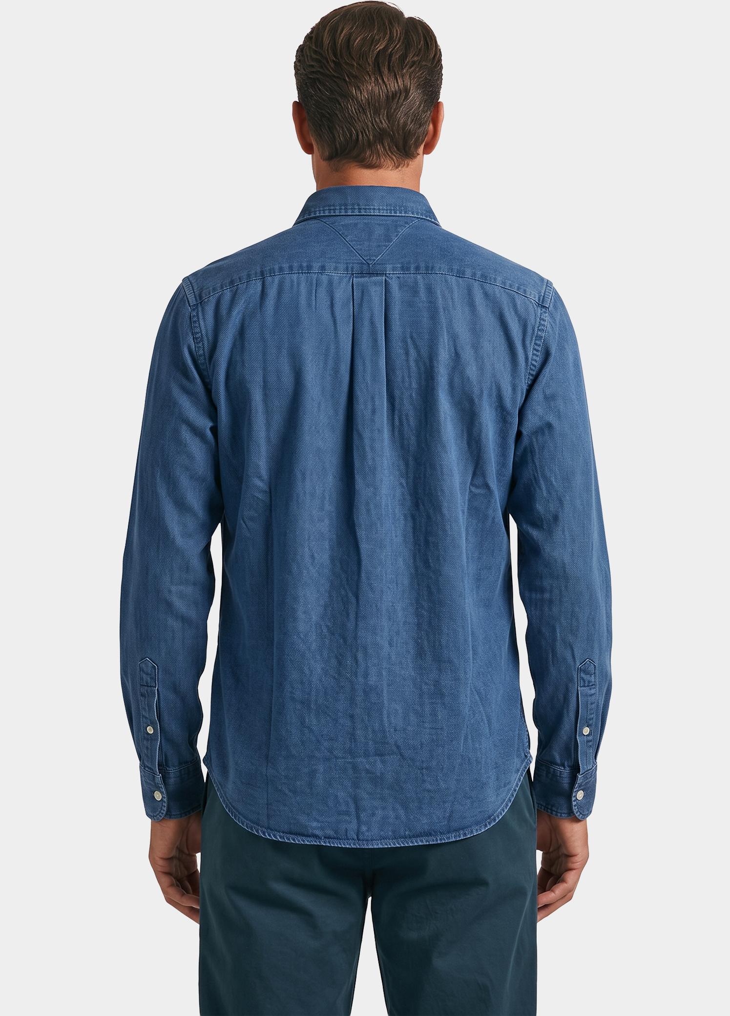 Tommy Hilfiger Overhemd heren Blauw Indigo Dobby RF Shirt MW0MW44581/1A4