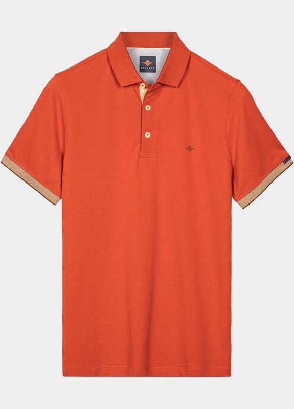 Baileys Polo heren Oranje Poloshirt 2-tone Solid 615216/35