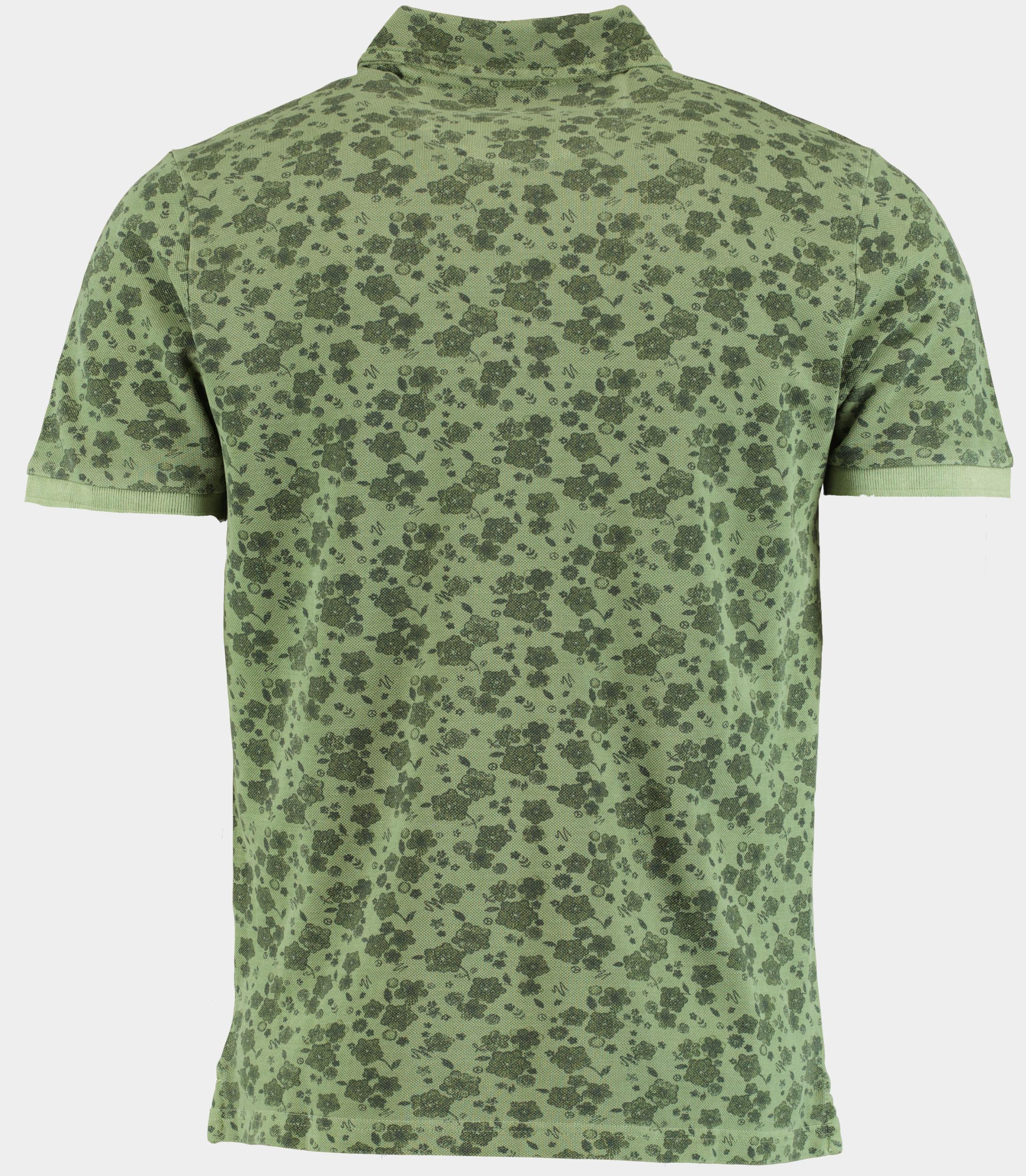 Bos Polo korte mouw Groen Polo print 2823425/374 Cactus