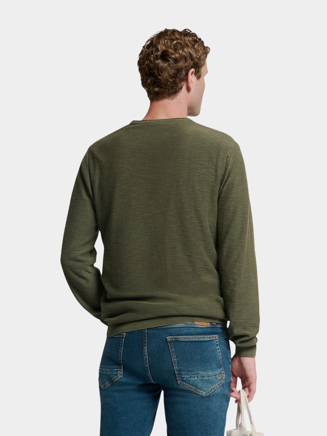 No Excess Pullover Groen Pullover Crewneck Garment Dye N2101/186